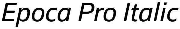 Epoca Pro Italic Font