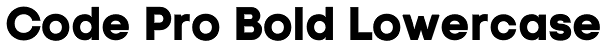 Code Pro Bold Lowercase Font