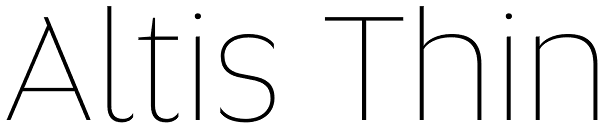 Altis Thin Font