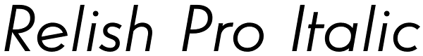 Relish Pro Italic Font