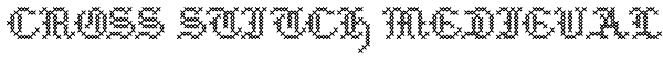 Cross Stitch Medieval Font