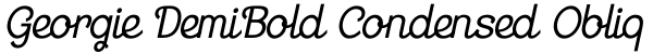 Georgie DemiBold Condensed Oblique Font