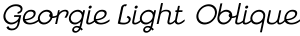 Georgie Light Oblique Font