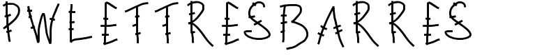 PWLettresbarres Font