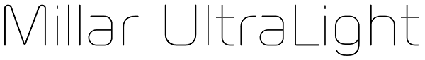 Millar UltraLight Font