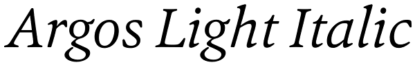 Argos Light Italic Font