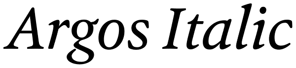 Argos Italic Font