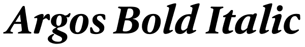 Argos Bold Italic Font