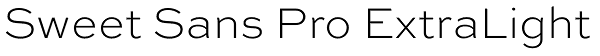 Sweet Sans Pro ExtraLight Font