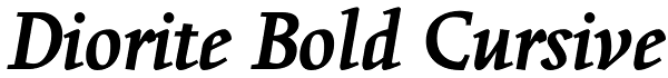 Diorite Bold Cursive Font