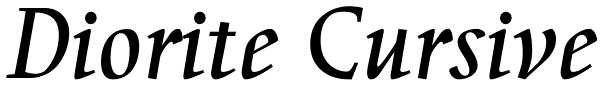 Diorite Cursive Font