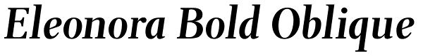 Eleonora Bold Oblique Font