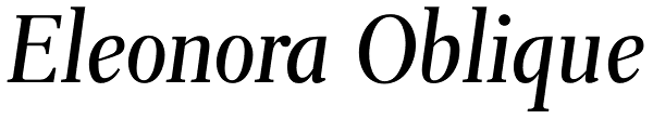 Eleonora Oblique Font