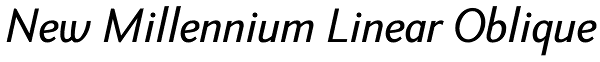 New Millennium Linear Oblique Font