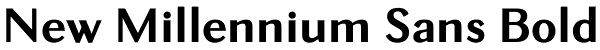 New Millennium Sans Bold Font