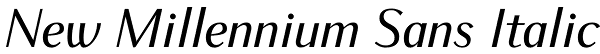 New Millennium Sans Italic Font