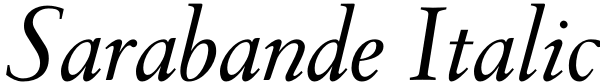 Sarabande Italic Font