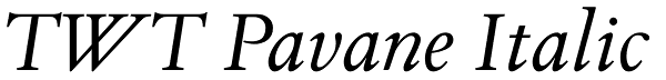 TWT Pavane Italic Font