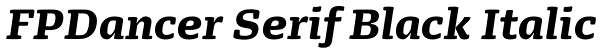 FPDancer Serif Black Italic Font