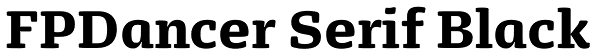 FPDancer Serif Black Font