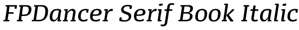 FPDancer Serif Book Italic Font