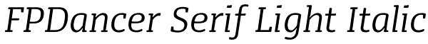 FPDancer Serif Light Italic Font