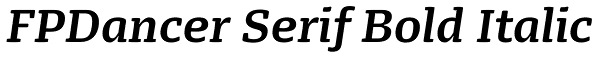 FPDancer Serif Bold Italic Font