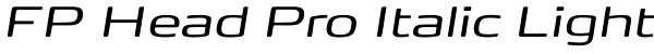 FP Head Pro Italic Light Font