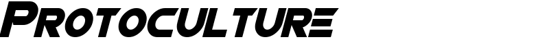 Protoculture Font