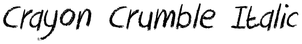 Crayon Crumble Italic Font