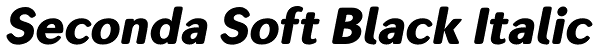 Seconda Soft Black Italic Font