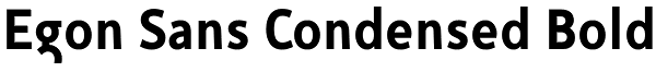 Egon Sans Condensed Bold Font