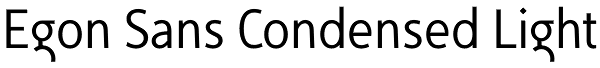 Egon Sans Condensed Light Font