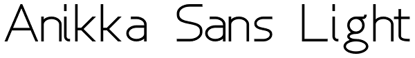 Anikka Sans Light Font