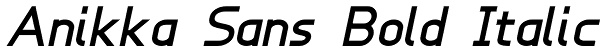 Anikka Sans Bold Italic Font