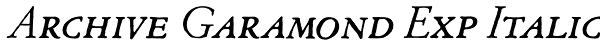 Archive Garamond Exp Italic Font