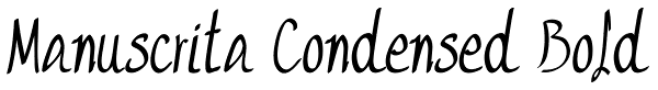 Manuscrita Condensed Bold Font