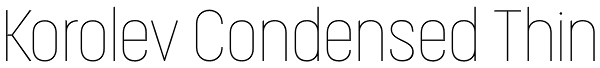 Korolev Condensed Thin Font