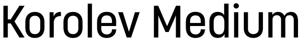 Korolev Medium Font