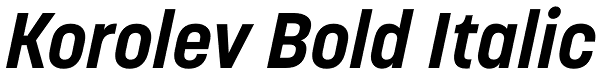 Korolev Bold Italic Font