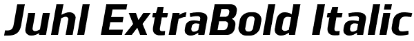 Juhl ExtraBold Italic Font