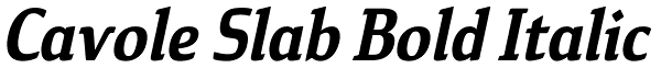 Cavole Slab Bold Italic Font