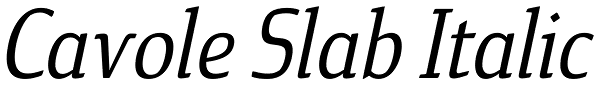 Cavole Slab Italic Font