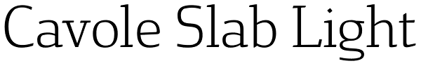 Cavole Slab Light Font