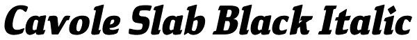 Cavole Slab Black Italic Font
