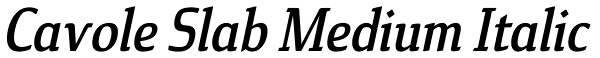 Cavole Slab Medium Italic Font