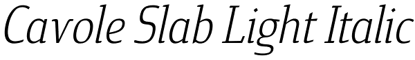 Cavole Slab Light Italic Font