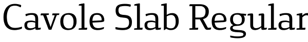 Cavole Slab Regular Font