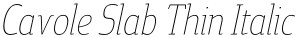 Cavole Slab Thin Italic Font