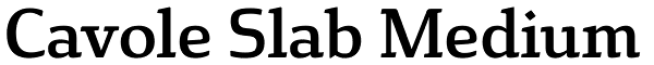 Cavole Slab Medium Font